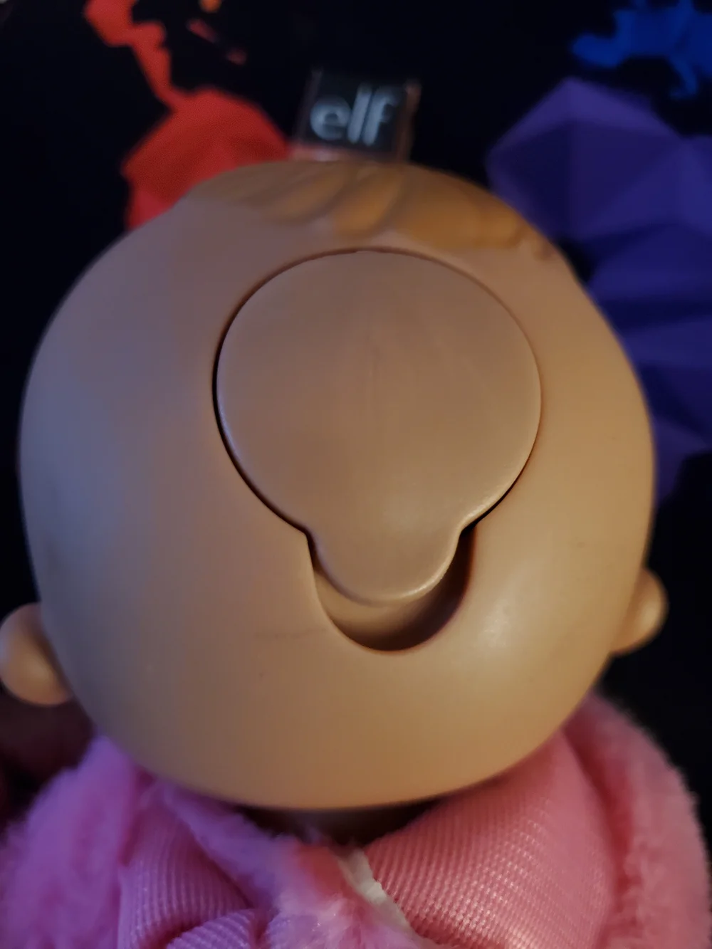 Pink Hooded Plush Baby Doll with Tears and A Pacifier